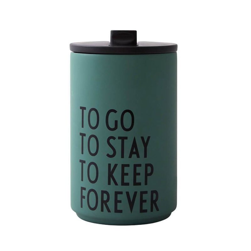 Θερμός ποτήρι από ανοξείδωτο ατσάλι "To go, to stay, to keep forever" 350ml