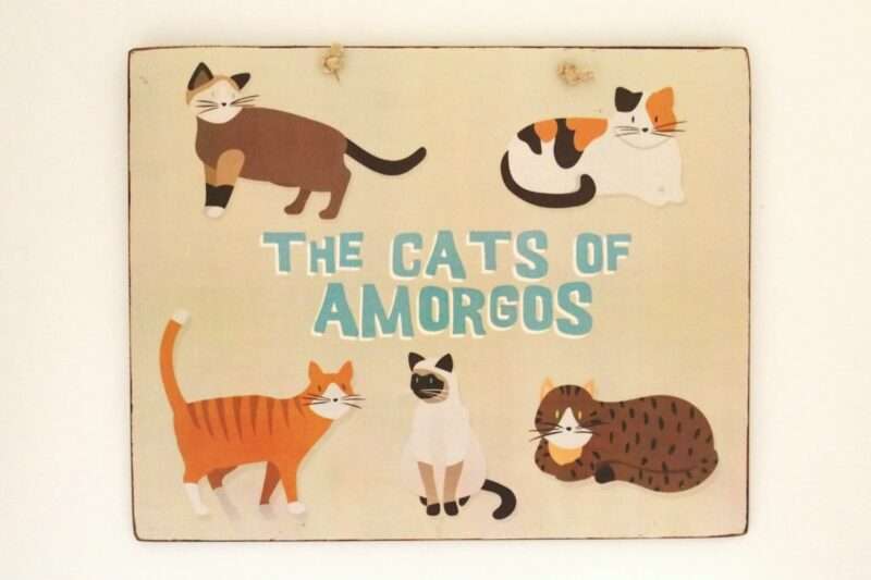 Πινακίδα ""The cats of Amorgos"