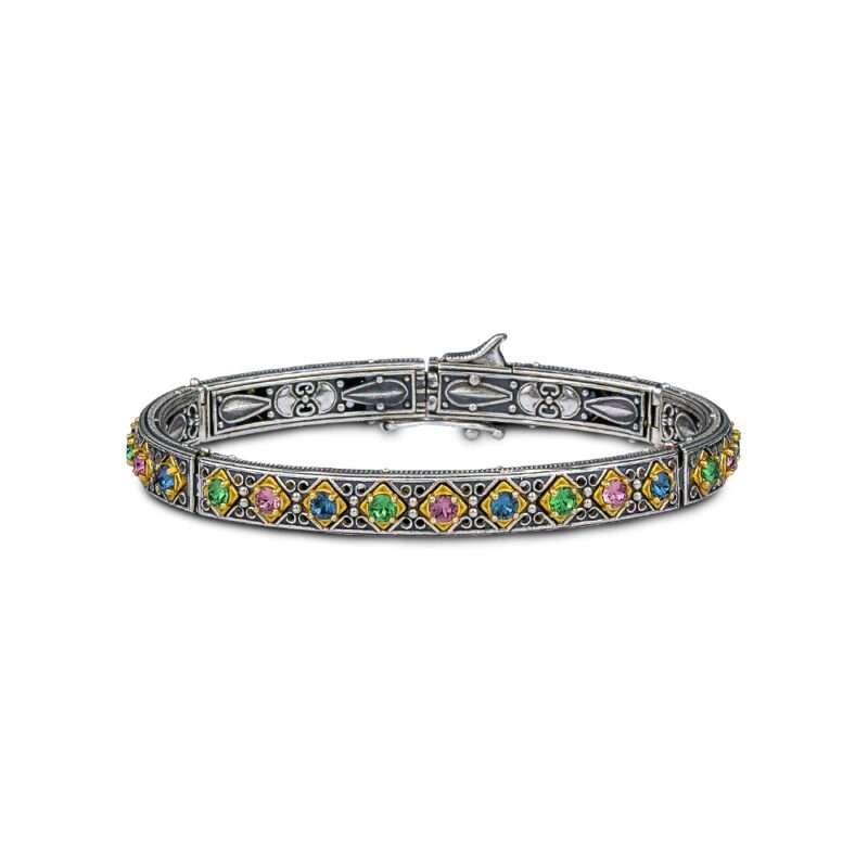 Βραχιόλι με πολύχρωμα Swarovski κρύσταλλα
