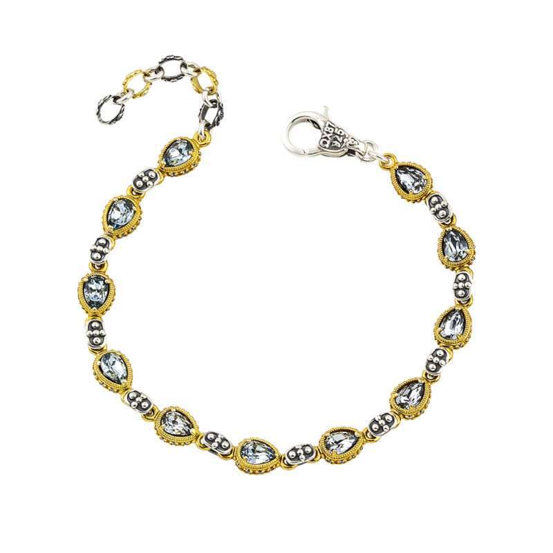 Βραχιόλι με Pear Shaped κρύσταλλα Swarovski και ζιρκόν