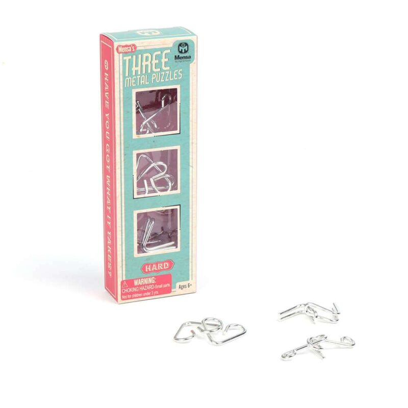 Mensa Set of 3 Hard Wire Puzzzles