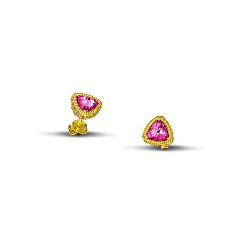 Σκουλαρίκια  Καρφί με Ζιργκόν και Swarovski Κρύσταλλα