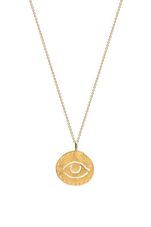 Μενταγιόν 14K χρυσού με μάτι